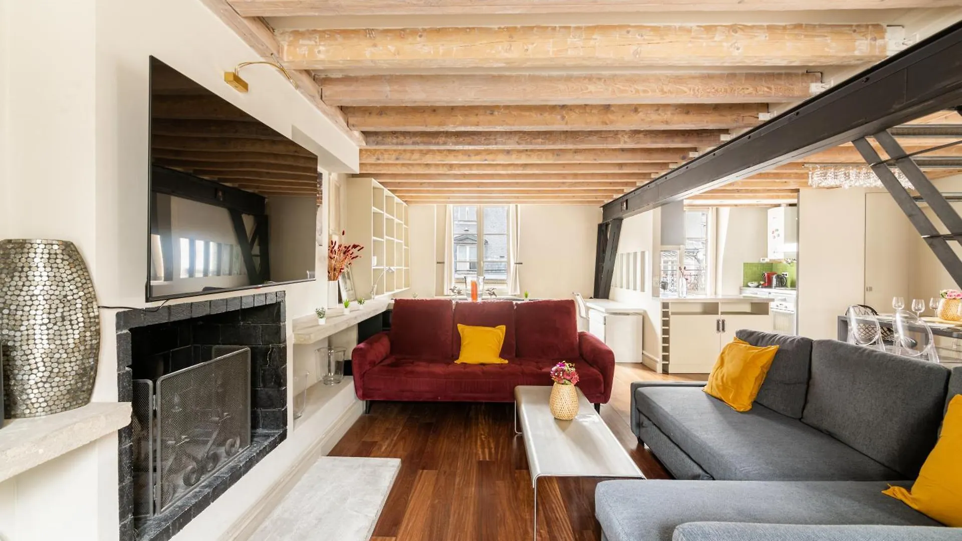 Appartement Quartier Mezzanine & 1Br Le Marais Temple Free Netflix Paris