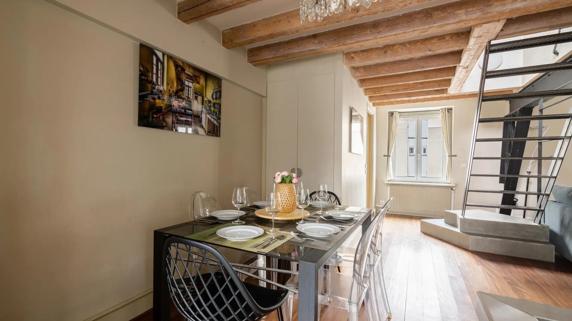 Appartement Quartier Mezzanine & 1Br Le Marais Temple Free Netflix Parigi